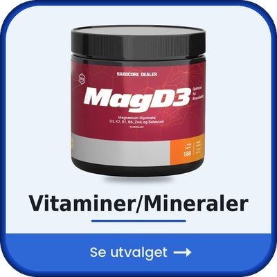 Vitaminer og mineraler – kosttilskudd for daglig helse og immunforsvar fra Hardcore Dealer